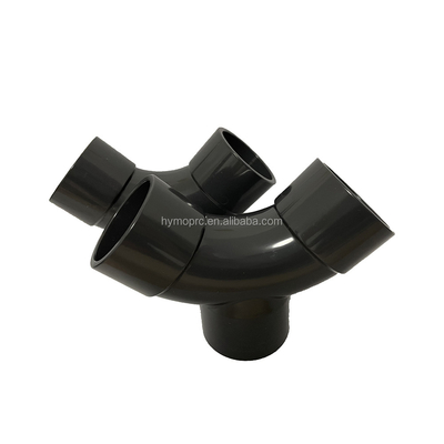Pipe à 45 degrés Y-branch, monture latérale Tee DN50 pour tuyaux d'eau longueur standard Blanc