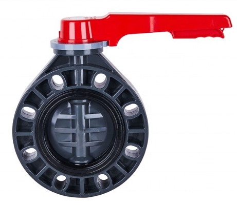 Valve papillon de type gaufre en UPVC à poignée ABS pour les applications OEM et industrielles