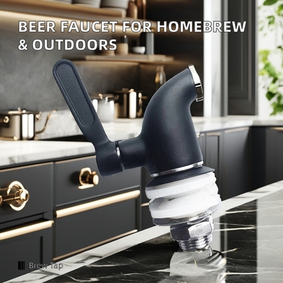 Faucon à main unique en acier inoxydable moderne finition polonaise pour homebrew et bar extérieur