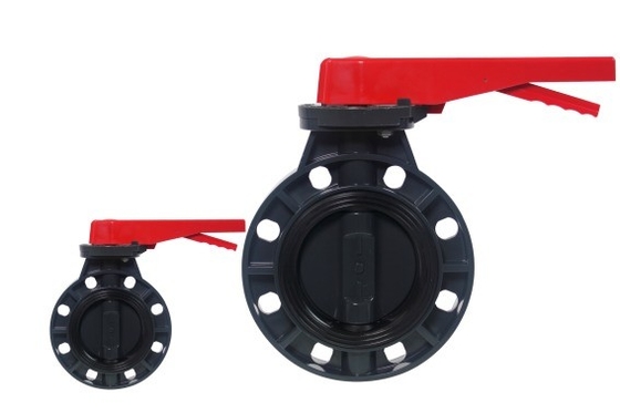 Valve papillon de type gaufre en UPVC à poignée ABS pour les applications OEM et industrielles