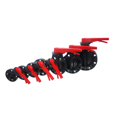 Valve papillon de type gaufre en UPVC à poignée ABS pour les applications OEM et industrielles