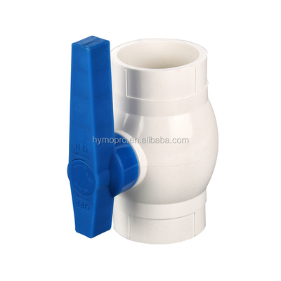 Service de traitement du moulage Ventilateur à bille en PVC de 1/2 pouce standard ASTM/DIN à poignée jaune