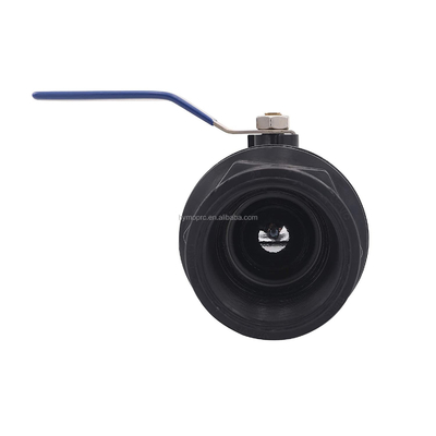 Personnalisez une vanne à bille en plastique en PVC de couleur noire de 1,5 pouce avec le service et le matériel OEM