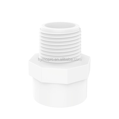 Épaisseur standard Fabrication de couleur blanche Sch40 UPVC PVC Pipe adaptateur