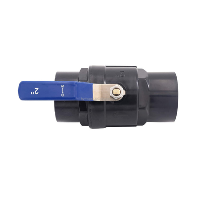 Personnalisez une vanne à bille en plastique en PVC de couleur noire de 1,5 pouce avec le service et le matériel OEM