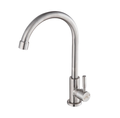 Deck de robinet de cuisine de style CLASSIC monté avec rotation à 360 degrés et acier inoxydable