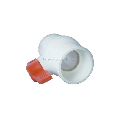 ASTM DIN Standard Valve à bille en PVC blanc de toutes tailles avec une taille de 1,5 pouce et une poignée rouge