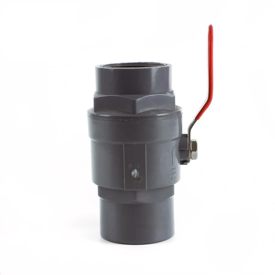 Valve à bille à deux pièces en PVC à poignée ABS standard ISO/ASTM pour et pratique à Shanghai