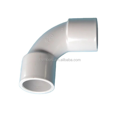 20 mm 25 mm PVC électrique conduit L raccords en couleur blanche avec épaisseur standard