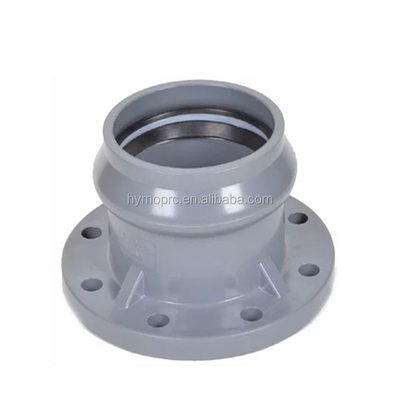 Pièces d'alimentation en eau en PVC PN10 avec tête ronde en caoutchouc et connexion de bride