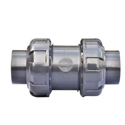 Valve de contrôle en PVC à haute pression de 1,0 MPA à 1 pouce à ressort avec couleur blanche et boule en PP