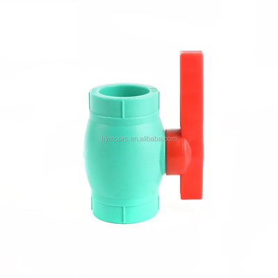 Valve à bille PPR de 40 mm en blanc/vert avec connexion prise/fil