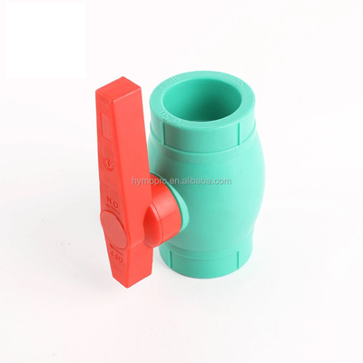 Valve à bille PPR de 40 mm en blanc/vert avec connexion prise/fil