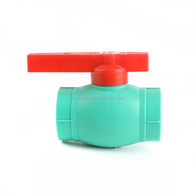 Valve à bille PPR de 40 mm en blanc/vert avec connexion prise/fil