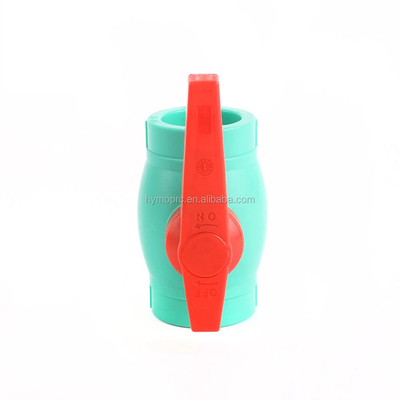 Valve à bille PPR de 40 mm en blanc/vert avec connexion prise/fil
