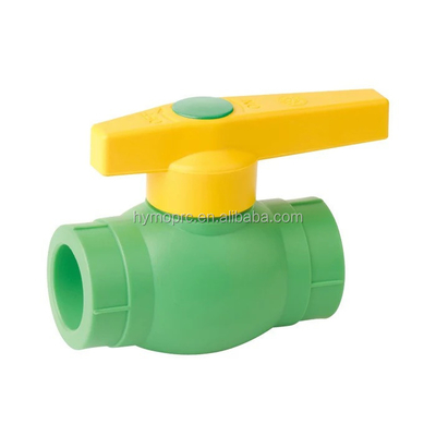Valve à bille PPR de 40 mm en blanc/vert avec connexion prise/fil