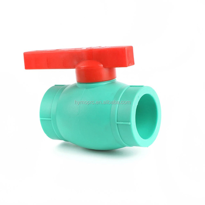 Valve à bille PPR de 40 mm en blanc/vert avec connexion prise/fil