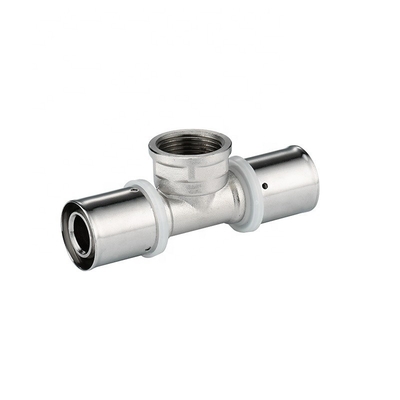 16 mm Fittings de tee féminin PEX Press de tuyauterie adapté aux besoins de plomberie personnalisés