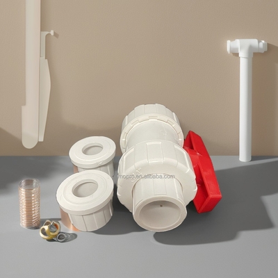 PVC Union Type 2&quot; Type de soupape à bille pour les grossistes OEM ODM UPVC Blanc plastique 1/2&quot; PVC