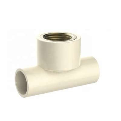 Longueur standard de la soupape à bille en CPVC couleur crème raccords de tuyaux en CPVC avec échantillon gratuit offert