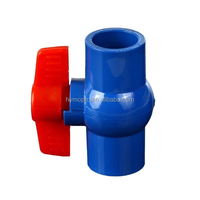 Matériaux de plomberie Valve à bille bleue 1/2 PP avec poignée ABS et norme ASTM/DIN/ASNZ/JIS