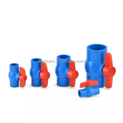Matériaux de plomberie Valve à bille bleue 1/2 PP avec poignée ABS et norme ASTM/DIN/ASNZ/JIS