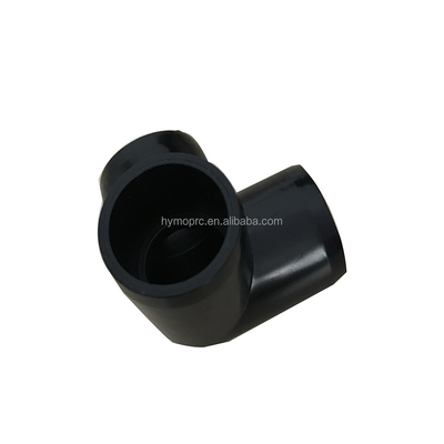 Coude en PVC noir à 3 voies pour 1/2 &quot; à 1&quot; raccords de tuyaux personnalisables OEM ODM