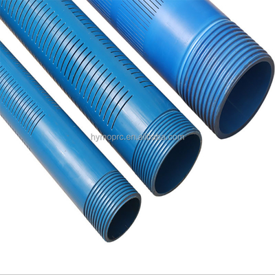 Pipe de boîtier en PVC à connexion de colle pour puits d'eau et grand diamètre en fente
