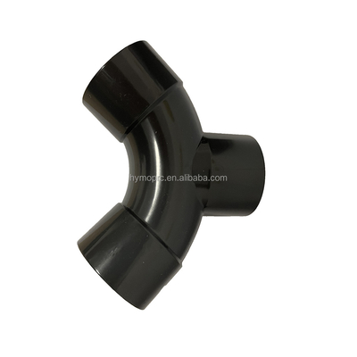 Pipe à 45 degrés Y-branch, monture latérale Tee DN50 pour tuyaux d'eau longueur standard Blanc