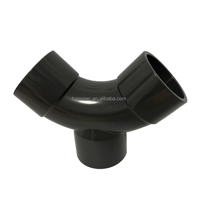 Pipe à 45 degrés Y-branch, monture latérale Tee DN50 pour tuyaux d'eau longueur standard Blanc
