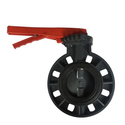 1.0MPA Pression PVC 4 pouces à rainures soupape manuelle papillon pour les systèmes d'eau municipaux