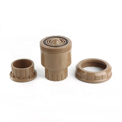 Valve en plastique de 1 pouce de couleur brune verticale PVC à bille de contrôle à pression de 1,0 MPA