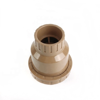 Valve en plastique de 1 pouce de couleur brune verticale PVC à bille de contrôle à pression de 1,0 MPA