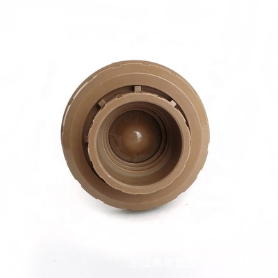 Valve en plastique de 1 pouce de couleur brune verticale PVC à bille de contrôle à pression de 1,0 MPA