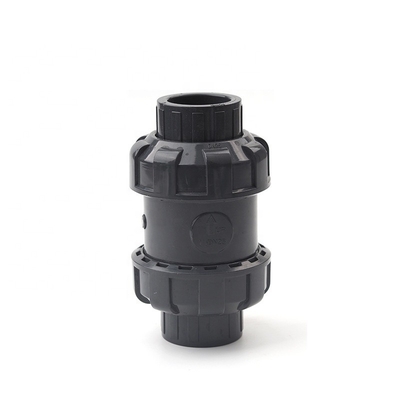 Valve en plastique de 1 pouce de couleur brune verticale PVC à bille de contrôle à pression de 1,0 MPA