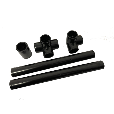 Épaisseur standard raccords de meubles en PVC raccords de tuyaux noirs 3 4 5 connecteur de tuyaux