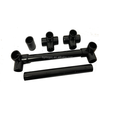 Épaisseur standard raccords de meubles en PVC raccords de tuyaux noirs 3 4 5 connecteur de tuyaux