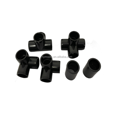 raccords de connecteurs de tuyaux en PVC pour la plomberie ASTM Sch40 personnaliser couleur noire 1/2 &quot; coude