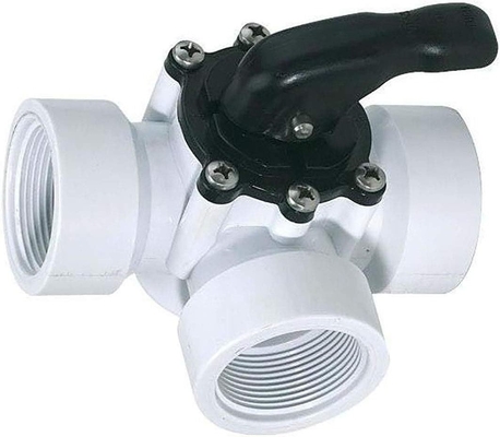 Valve à bille en PVC à 3 voies pour piscines