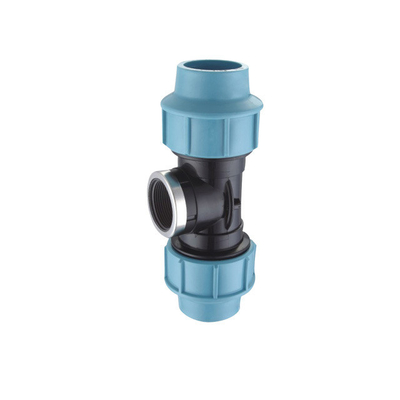BSPT bleu foncé PN16 PP Pe raccords de tuyaux de compression coude pour l'irrigation agricole