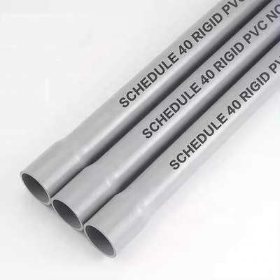 Longueur de 10 pieds Schedule 40 PVC gris standard tuyau de conduit fil de fer sonnette électrique bout 1&quot; PVC