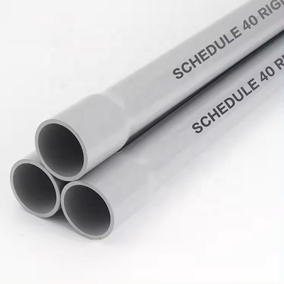 Longueur de 10 pieds Schedule 40 PVC gris standard tuyau de conduit fil de fer sonnette électrique bout 1&quot; PVC
